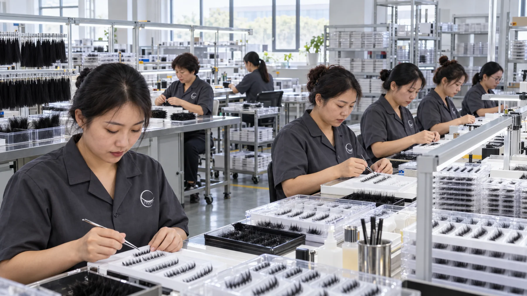 Clean Chinee Eyelashes production hall