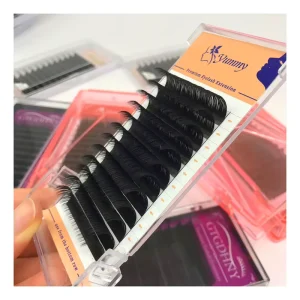 0.01 0.02 Cashmere Mink Lash Extension Point to Point Single Eyelash Extension Soft and Matte J B C CC D DD L Curl Lash Trays