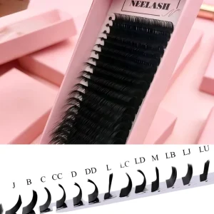 0.02 Matte Volume Natural Silk Eyelash Extension Individual J Curl Mink 7mm Length Handmade PBT Fiber D D Curl