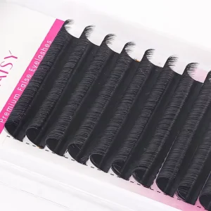 0.03 0.05 0.07 Easy Fan Lashes One Second Fanning Cashmere Matte Volume Eyelash Extensions J B C D L LC Curl Private Label OEM
