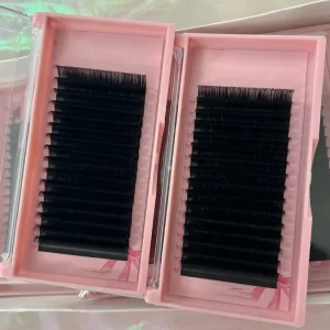 0.03 0.05 LC LJ Cashmere Volume Eyelash Extensions Matte Dark Black Lash Trays Custom Logo Lash Supplies Private Label