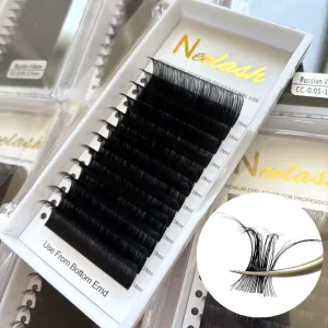 0.03 0.05 Matte Dark Black Volume Lash Supplies Velvet Cils Individual Cashmere Custom Lash Extensions Trays