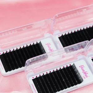 0.03 Dark Matte Volume Lash Trays Cashmere Lash Extensions Supplier Velvet Volume Fluffy Eyelash Extensions Trays