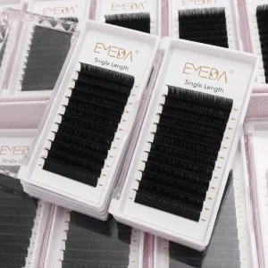 0.03 Matte Black Cashmere Eyelash Extensions Korean Pbt Volume Silk Lash Extension Trays Mink Individual Lashes