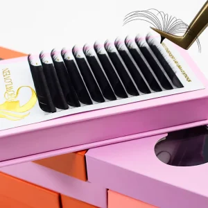 0.03 Mega Volume Lash 0.05 0.07 Russian Handmade Velvet Fluffy Cashmere Volume Lash Extension Trays