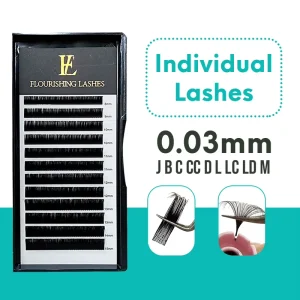 0.03mm C D Curl 8-18mm Matte Black Russian Volume Cashmere Lash Easy Pinch Fan Private Label Individual Eyelash Extension