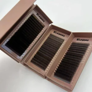 0.05 0.07 Individual Light dark Brown Lash Trays C D Curl Fluffy Chocolate Cashmere Eyelash Extension Lashes