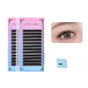 0.05/0.07mm Natural Curly Eyelash Extensions Single Root Flat Hair Baby Curved Soft Fan DIY Thick Grafting CC Curl