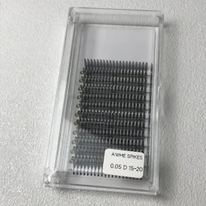 0.05 D Curl Mix 15 20mm Anime Eyelash Extensions Soft Comic Spire Spike Fluffy Synthetic Hair