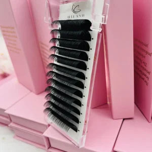 0.05 Synthetic Mink Eyelash Extensions 20mm D Curl Bulk Volume Lashes in Box Eye Makeup