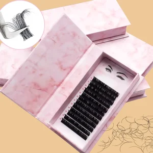 0.05mm D Curl Individual PBT Lash Extensions Single Length Lash Tray Cashmere Custom Lash Trays