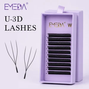 0.07 Natural 3D 4D 5D U W Shape Lash Extensions Matte Dense Cilios U YY Eyelash Parallel Bloom Premade Fan Clover Lashes
