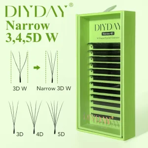 0.07 Thickness C D Curl Long 4DW Eyelash Extensions