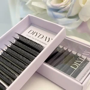 0.07 Thickness Mink Natural 3D Clover W Shape Eyelashes Bulk Cluster Lashes