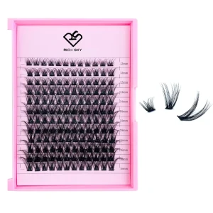 0.07 Thickness Segment DIY Eyelash Extention Private Label Self grafting Cluster Lashes