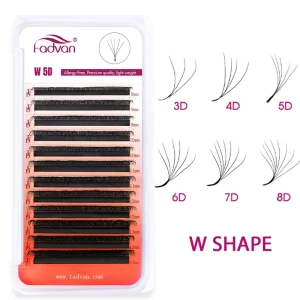 0.07C 0.07D Matte Black Brown YW Shape Eyelash Extension Natural Long D Curl Lashes Soft Eyelashes Lashes
