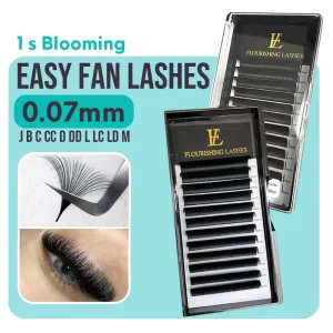 0.07mm C/D Curl 8-18mm Eyelash Extensions Supplies Blooming Lashes Easy Fanning Volume Lash Extension Trays