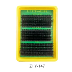0.07mm DIY 5D Fluffy Lash Clusters 160D 180D 200D Thick Eyelash Clusters D Curl Wispy Individual Lashes 10-16mm Eyelash Extension