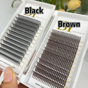 0.07mm J B C CC D Curl New Spire Lashes Tower Premade Fans Black or Brown Spikes Eyelash Extensions 8 20mm for Anime Eyelashes