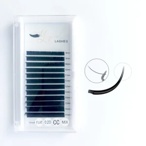 0.10mm 0.20mm Flat Classic Faux Mink Cashmere Volume Lashes Matte Dark Black 8 15mm 17mm C CC D Curl Silk Synthetic Korean PBT