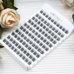 05-12 Handmade Synthetic Hair Individual Lashes Cluster DIY Eyelashes for Extensions 12 Rows Wispy & Natural Volume