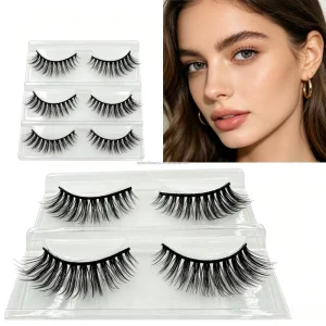 1 Pair Radiant Brand Handmade Butterfly Black Synthetic Hair Band False Eyelashes Full Strip 3D Lashes Natural Strip Lashes