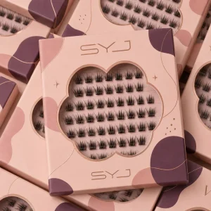 1 Step Press On Half Lashes No Glue Needed Self Adhesive Cluster Lashes 3D Mink Fluffy Faux Mink Pre Glued Half Eyelashes