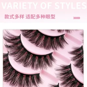 10 对半手工假睫毛 浓密交叉卷翘 立体多层 欧式睫毛