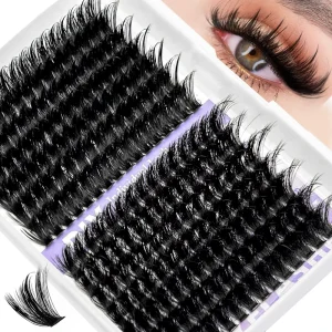 10-16mm D Curl Cluster Lashes Natural Segmented False Eyelashes DIY Eye Lash Extensions for Daily Makeup