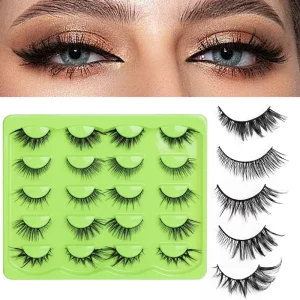 10 Pairs 15 20mm Fluffy Natural Wispy Full Strip Eyelashes Private Label Individual Lashes Lashes