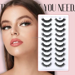 10 Pairs 15 30mm Fluffy Natural Wispy Full Strip Eyelashes Private Label Individual Lashes Lashes