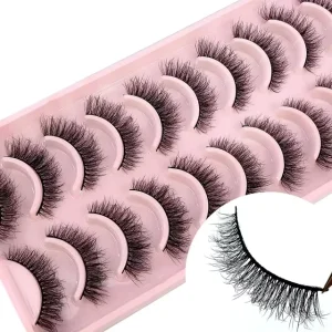 10 Pairs 3D Faux Mink Lashes Fluffy Soft Full Thick Wispy Natural Long False Eyelashes Curly Lashes Lashes