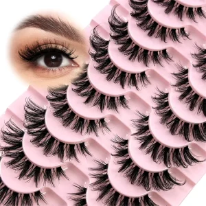 10 Pairs Custom logo Lash clear Band Eyelash Natural Long clear Band Eyelashes Faux Mink Lashes Extension