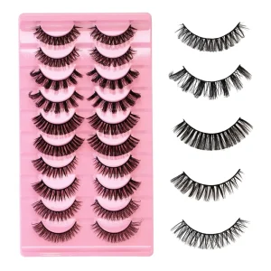 10 Pairs D Curl 3D Effect Cruelty free Fluffy Mink Faux Mink Lashes Reusable Eyelash Factory Price