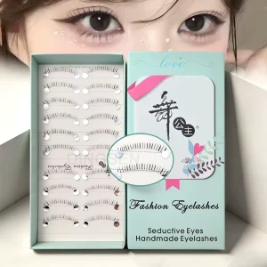 10 Pairs DIY False Lashes Korean Full Strip Eyelashes Manga Style Eyelash Set Natural Reusable Bottom Lash False Eyelashes