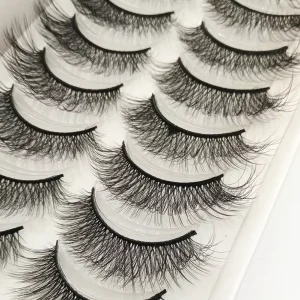 10 Pairs Eye Lash Faux Mink False Lashes Synthetic Fake Eyelashes 3D93