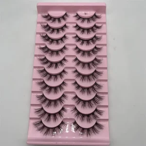 10 Pairs Eyelashes Natural Long 3D Mink Lashes Fluffy Volume Mink False Eyelashes Cruelty Free Wispy Lashes Makeup Cilios
