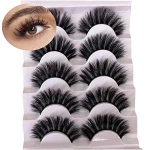 10 Pairs False Lashes Eyelashes Set of 10 Pairs 5 Pairs Wet False Eyelashes for Women Beauty