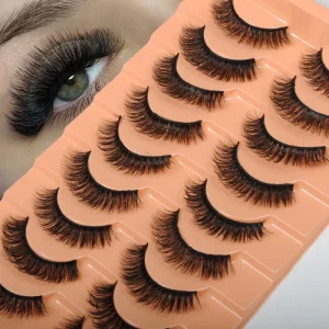 10 Pairs Faux MInk Lashes 10 in 1 Eyelashes Mink Full Strip Eyelashes for Makeup Lashes