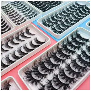 10 Pairs Faux Mink Eye Lashes Soft Luxury 5 Pairs 3D Faux Mink Full Strips Eyelash Bulk Vendor