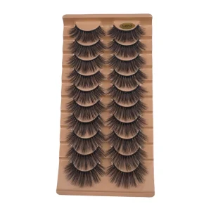 10 Pairs Fluffy 3D Volume Wispy False Eyelash Strips Full Strip Lashes for Daily or Special Occasion Makeup