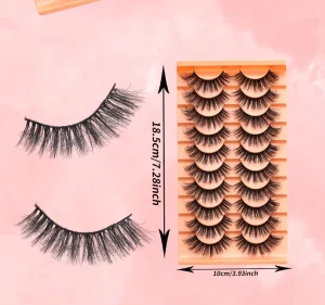 10 Pairs Fluffy and Thick False Eyelashes 3D Beauty Reusable Clusters Private Label Vegan Waterproof Lash Extension