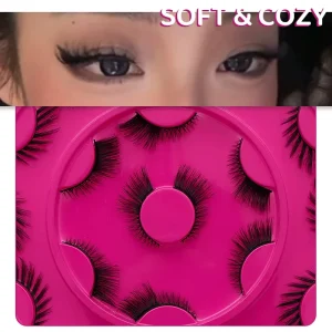 10 Pairs Full Strip Eyelashes Elongated Winged Faux Mink Lashes Lifted Gradient False Eyelashes for Daily Date Makeup