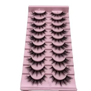 10 Pairs Natural Long False Eyelashes Fake Lashes Makeup 3D Mink Lashes Extension Short Eyelash Mink Eyelashes for Beauty