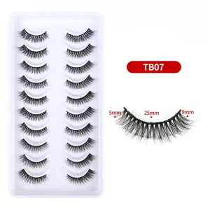 10 Pairs Retail Pack Half False Eyelashes 12-15mm Soft Curl Natural Makeup Lashes