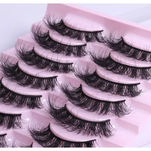 10 Pairs Vegan Faux Mink 3D Full Strip Eyelashes Private Label False Lashes