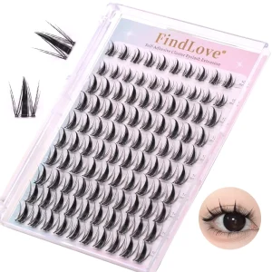 10-Row Press on Cluster Lashes Reusable Self-Adhesive Glue-Free False Eyelashes New Design Natural Looking Style