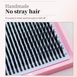 10 Rows 200 Clusters Spike Fairy Lash Self adhesive Long Lasting Eyelash Extension Mix Length 14-20mm For Girls Makeup Easy use