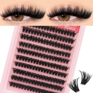 10 Rows Clusters DIY Segmented Extensions Fox Cat Eye Faux Mink Individual Lash Clusters Soft Reusable Grafting False Lashes