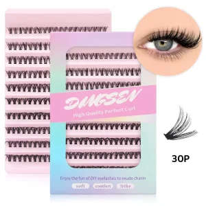 10 Rows Individual Cluster Extensions Supplies Handmade Lashes with Box Customized Cluster Lash DIY Lashes